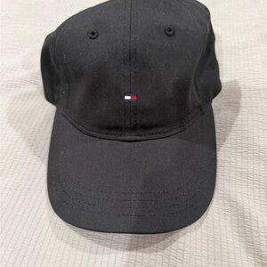 Tommy Hilfiger Hat Classic Adjustable Black Baseball Cap 100% Cotton